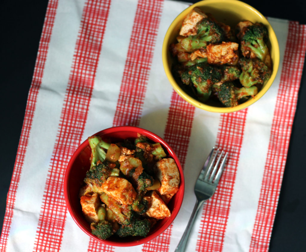 Tofu and Broccoli Ketchup Stir Fry | Dietitian Debbie Dishes