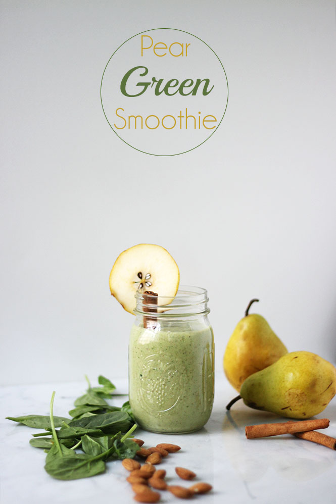 Pear Green Smoothie | Dietitian Debbie Dishes