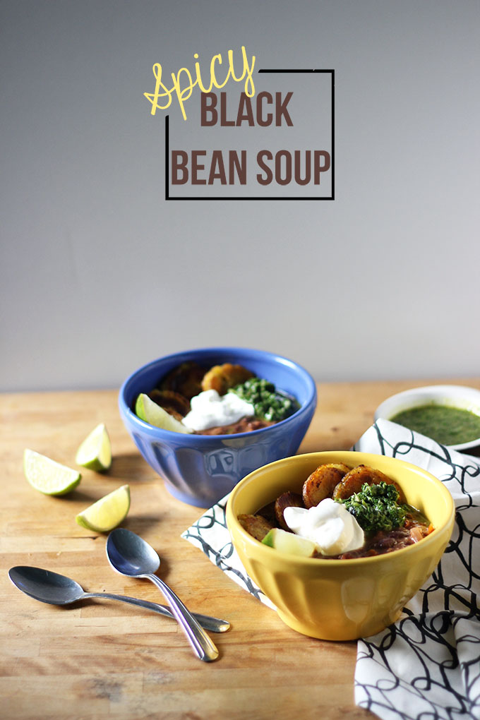 Spicy Black Bean Soup | Dietitian Debbie Dishes