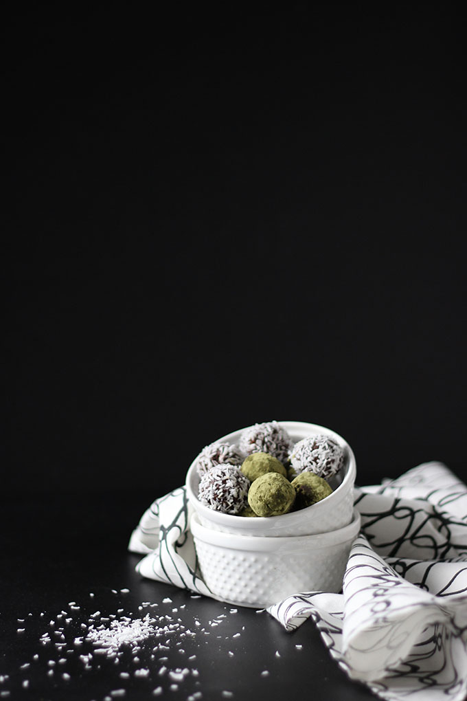Matcha and Coconut Truffles | Dietitian Debbie