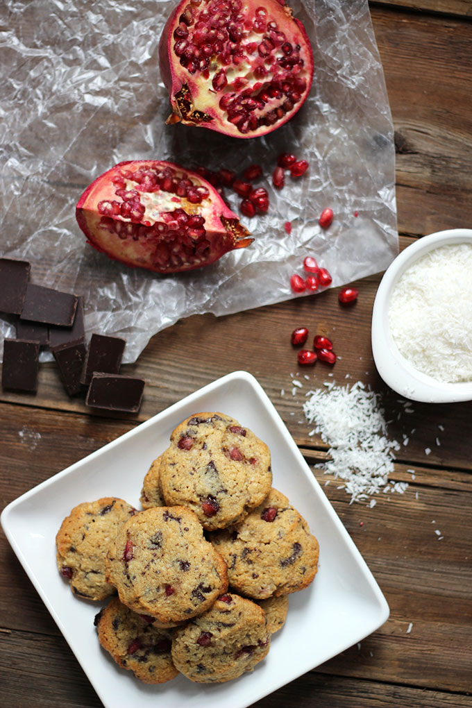 Pomegranate Dark Chocolate Cookies | Dietitian Debbie Dishes