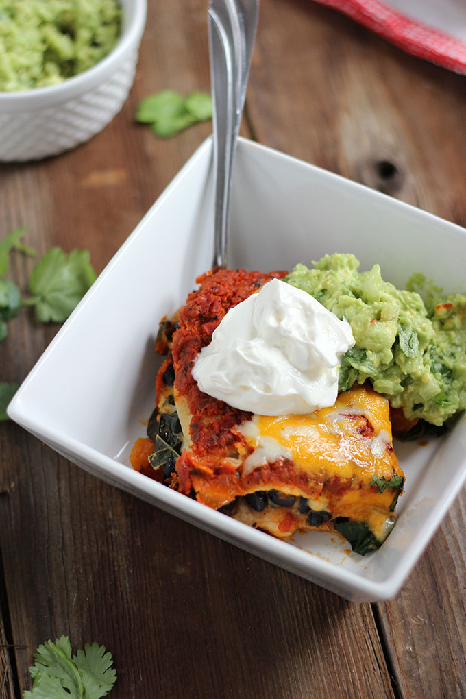 Butternut Black Bean Enchiladas #vegetarian #glutenfree