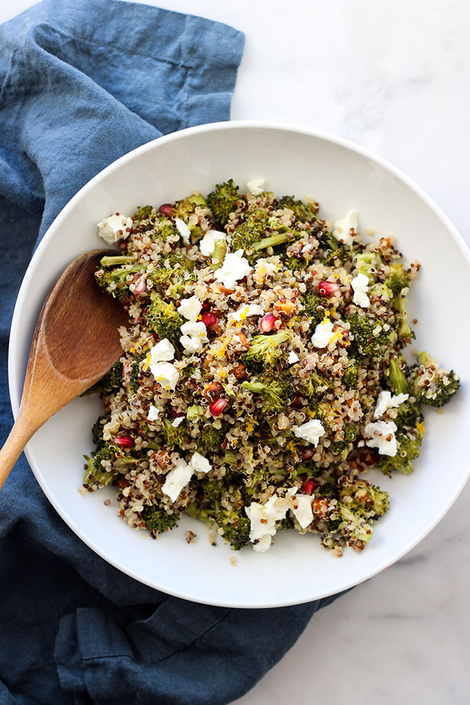 Roasted Broccoli Quinoa Salad | A delicious, healthy side dish for Thanksgiving